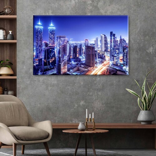 Cuadro Decorativo Canvas Dubai de noche 135x90