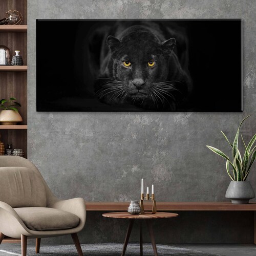 Cuadro Decorativo Canvas Retrato de pantera 160x80
