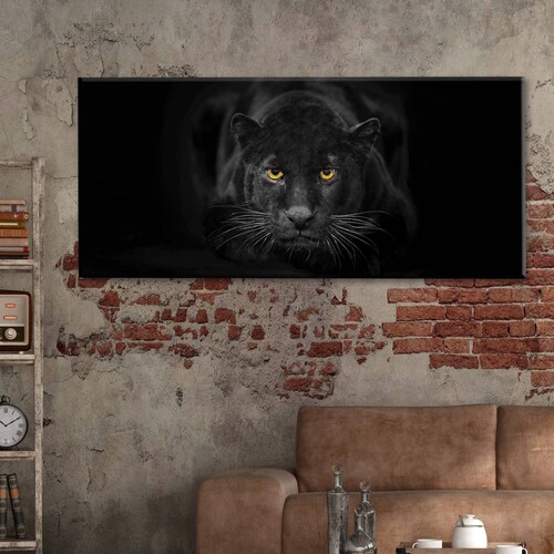Cuadro Decorativo Canvas Retrato de pantera 160x80
