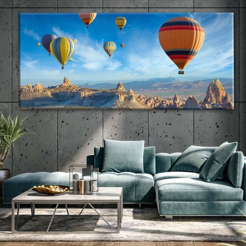 Cuadro Decorativo Canvas Globos aerostáticos, Tur 80x40