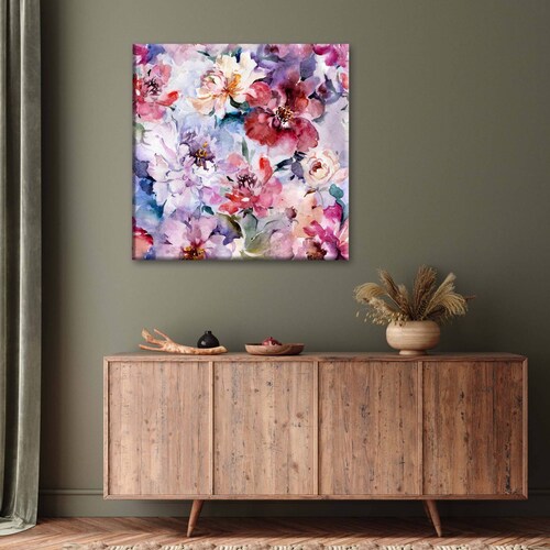 Cuadro Decorativo Canvas Hermosas Flores de peonía 130x130