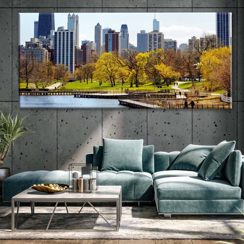 Cuadro Decorativo Canvas Parque Lincoln, Chicago  100x50