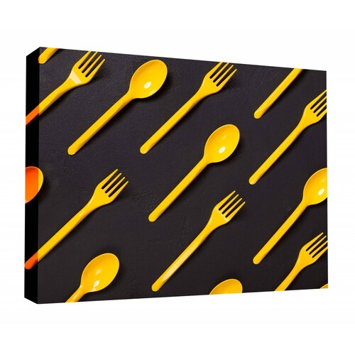 Cuadro Decorativo Canvas Tenedores y cucharas 45x30