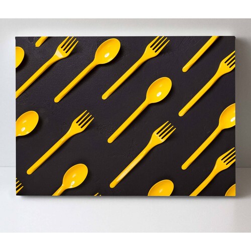 Cuadro Decorativo Canvas Tenedores y cucharas 45x30