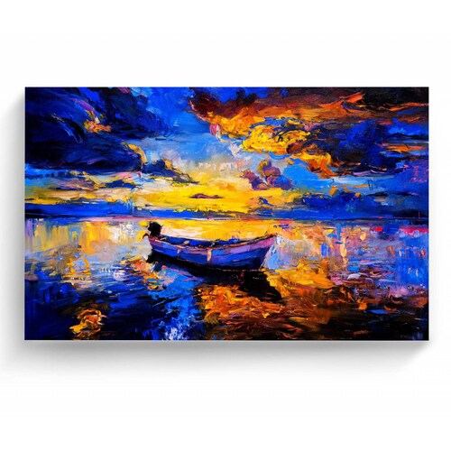 Cuadro Decorativo Canvas Cielo al atardecer óleo 105x70
