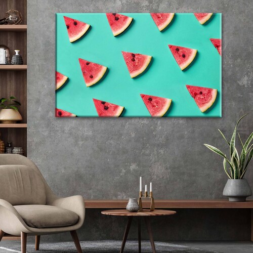 Cuadro Decorativo Canvas Rebanadas de sandías 135x90