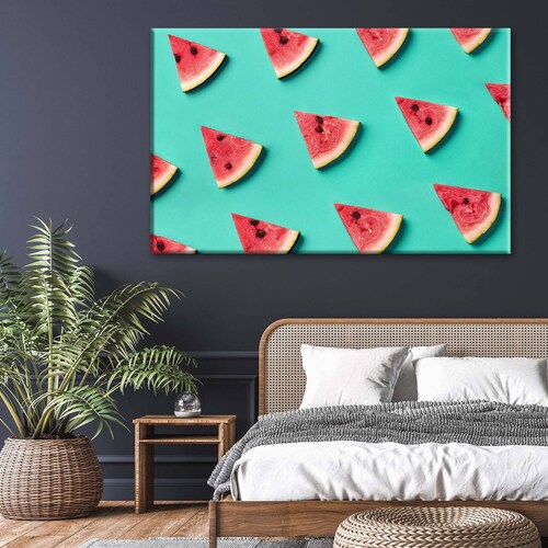 Cuadro Decorativo Canvas Rebanadas de sandías 75x50