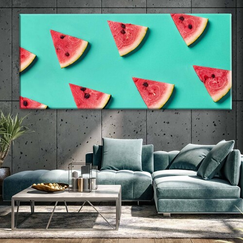 Cuadro Decorativo Canvas Rebanadas de sandías 120x60