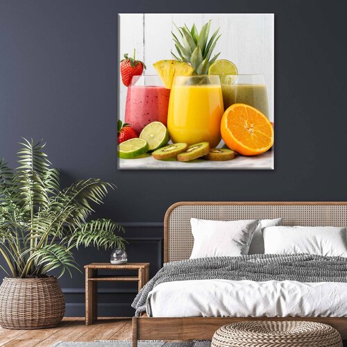 Cuadro Decorativo Canvas Variedad de Jugos 50x50