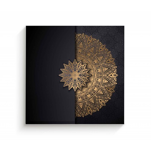 Figura De Pared Mandala Decorativo En Madera Cuadro En Capas