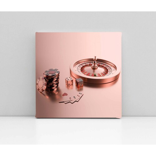 Cuadro Decorativo Canvas Ruleta de Casino  30x30