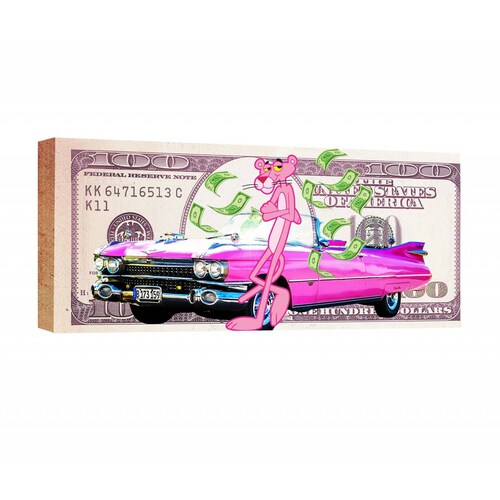 Cuadro Decorativo Canvas Pantera Rosa 180x90