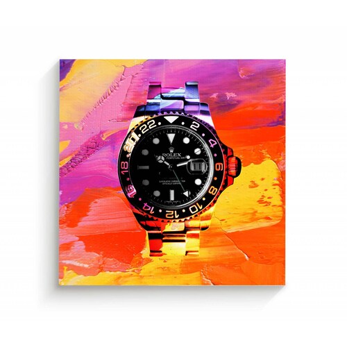 Cuadro Decorativo Canvas Reloj Rolex 70x70
