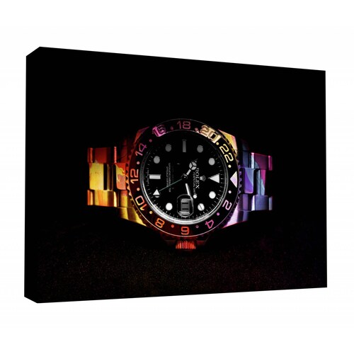 Cuadro Decorativo Canvas Reloj Rolex fondo negro 150x100