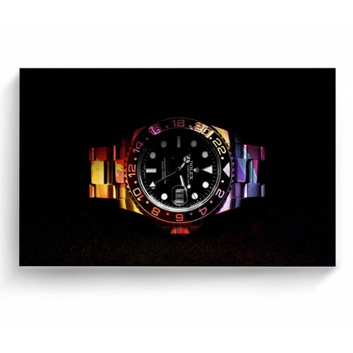 Cuadro Decorativo Canvas Reloj Rolex fondo negro 150x100