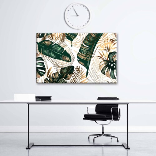 Cuadro Decorativo Canvas Hojas tropicales 150x100