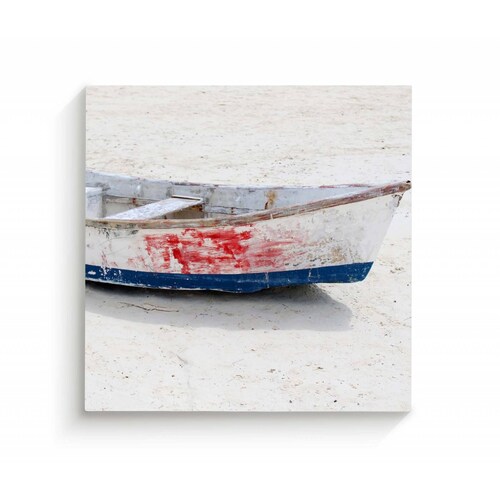 Cuadro Decorativo Canvas Bote viejo sobre arena 30x30