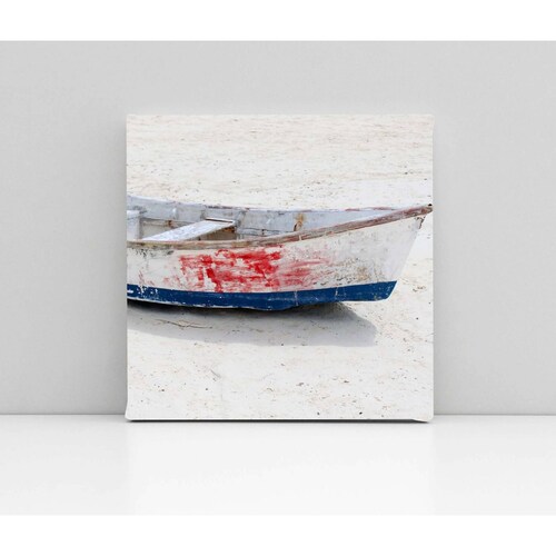 Cuadro Decorativo Canvas Bote viejo sobre arena 30x30