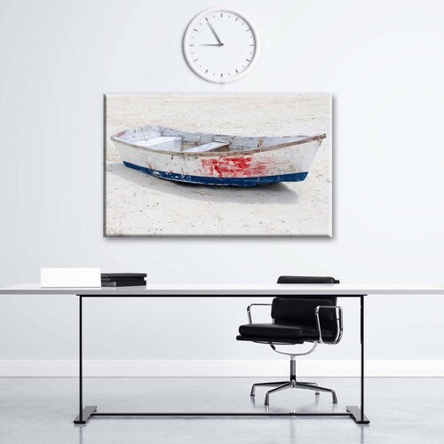 Cuadro Decorativo Canvas Bote viejo sobre arena 105x70