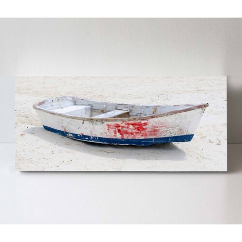 Cuadro Decorativo Canvas Bote viejo sobre arena 120x60
