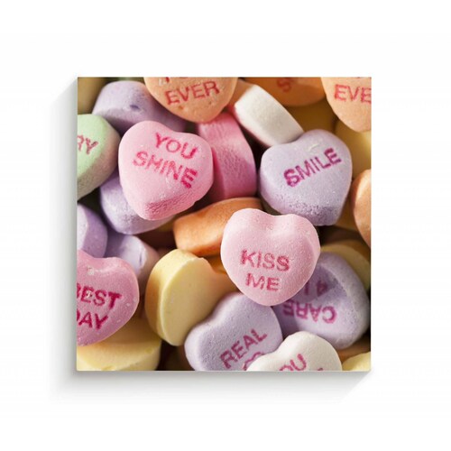 Cuadro Decorativo Canvas Dulces de corazón  30x30