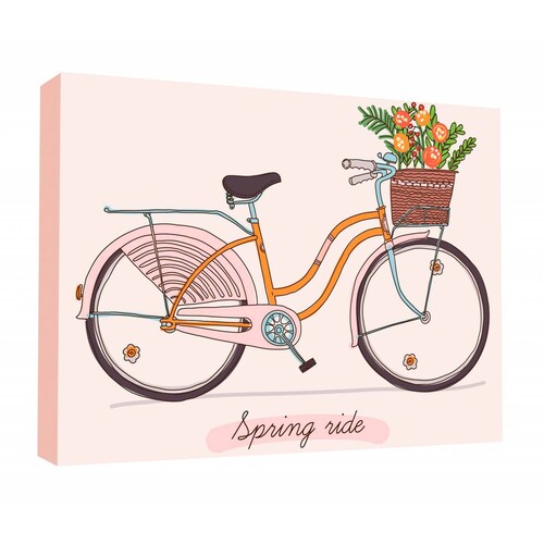 Cuadro Decorativo Canvas Dibujo de bicicleta 180x120