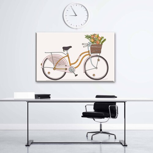 Cuadro Decorativo Canvas Dibujo de bicicleta 180x120