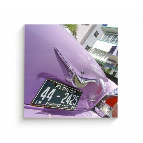 Cuadro Decorativo Canvas Placa de Automóvil 50x50