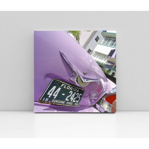 Cuadro Decorativo Canvas Placa de Automóvil 50x50