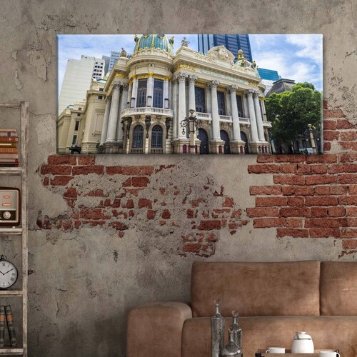 Cuadro Decorativo Canvas Teatro Municipal, Brasil 200x100