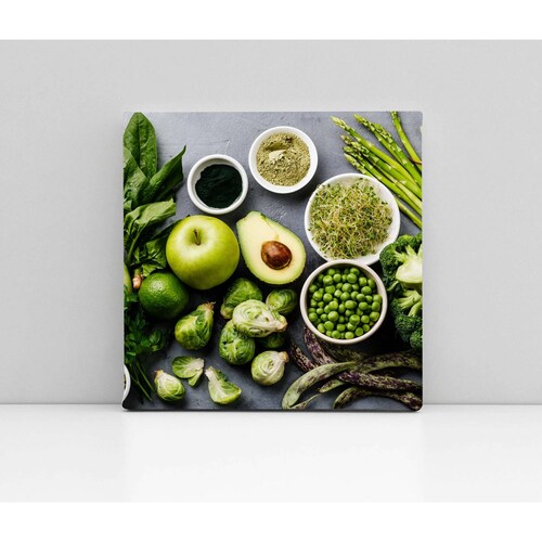 Cuadro Decorativo Canvas Comida verde saludable 30x30