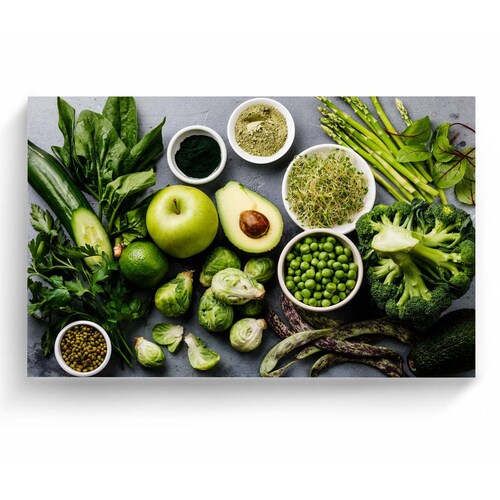 Cuadro Decorativo Canvas Comida verde saludable 180x120