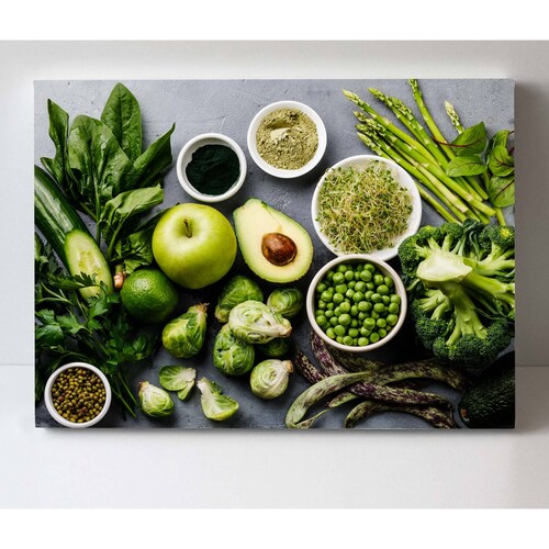 Cuadro Decorativo Canvas Comida verde saludable 180x120