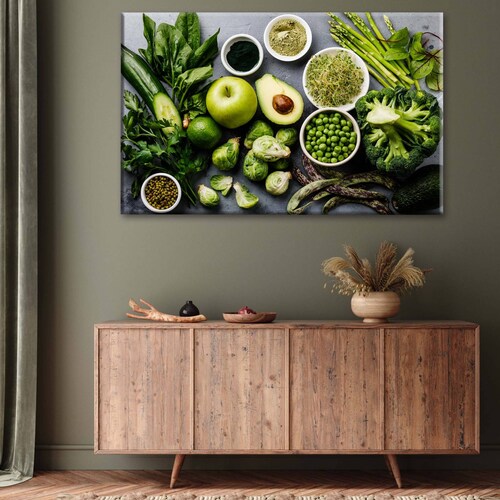 Cuadro Decorativo Canvas Comida verde saludable 180x120