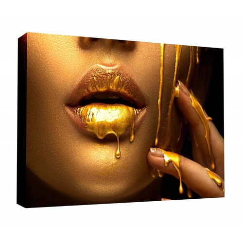 Cuadro Decorativo Canvas Maquillaje dorado 180x120