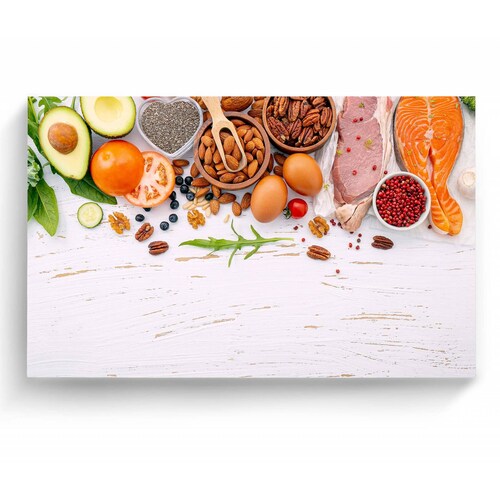 Cuadro Decorativo Canvas Alimentos saludables 135x90