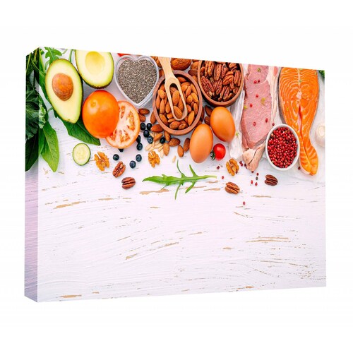 Cuadro Decorativo Canvas Alimentos saludables 135x90