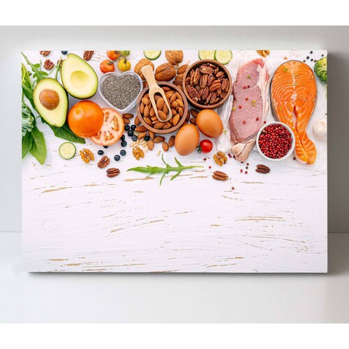 Cuadro Decorativo Canvas Alimentos saludables 45x30