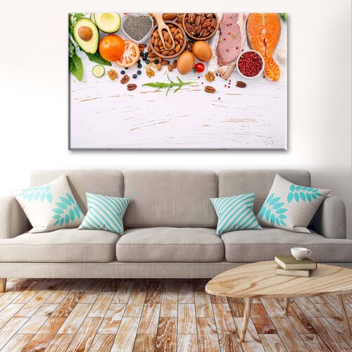 Cuadro Decorativo Canvas Alimentos saludables 45x30