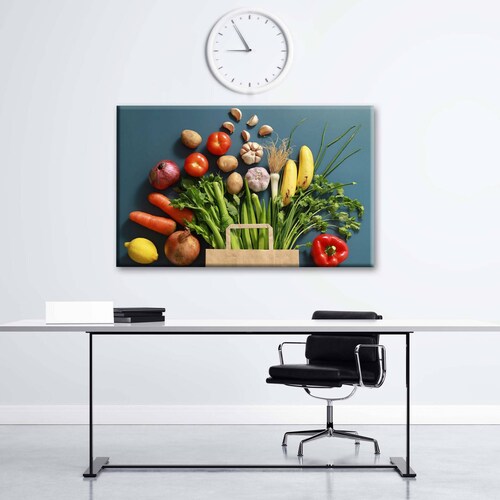 Cuadro Decorativo Canvas Frutas y Verduras 105x70