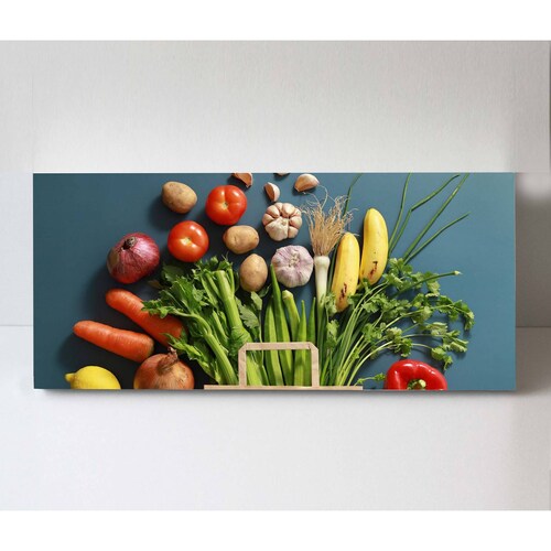 Cuadro Decorativo Canvas Frutas y Verduras 80x40