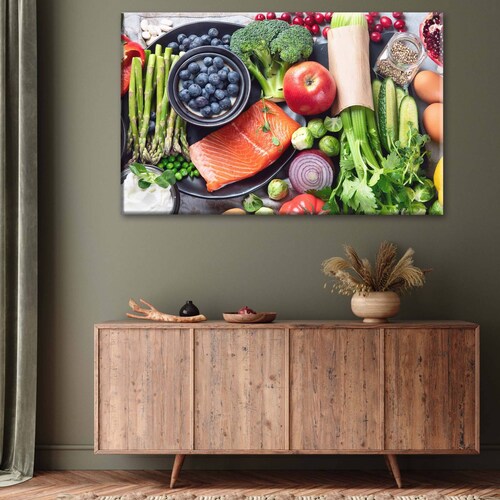 Cuadro Decorativo Canvas Comida saludable, dieta  135x90