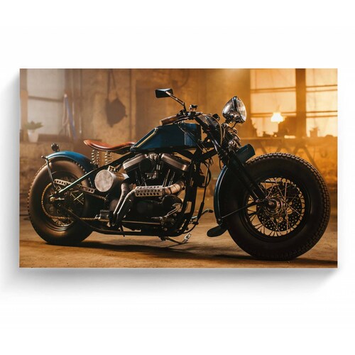 Cuadro Decorativo Canvas Motocicleta clásica 150x100