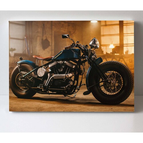Cuadro Decorativo Canvas Motocicleta clásica 150x100