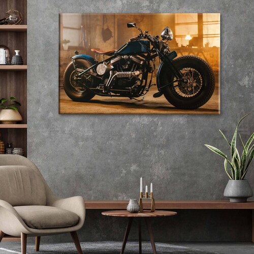 Cuadro Decorativo Canvas Motocicleta clásica 150x100