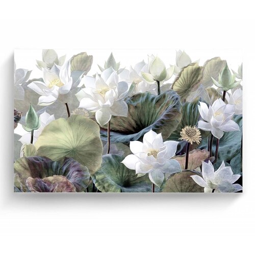 Cuadro Decorativo Canvas Flores de Loto 105x70