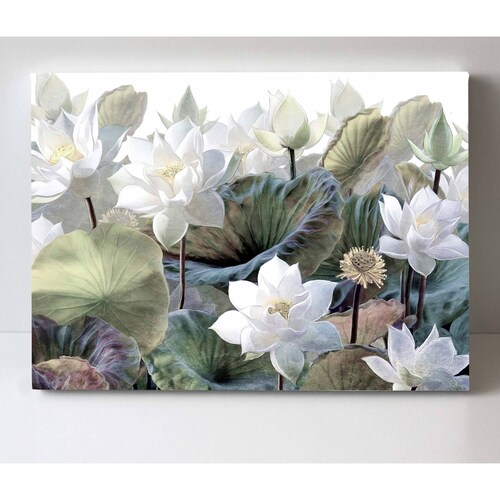 Cuadro Decorativo Canvas Flores de Loto 105x70