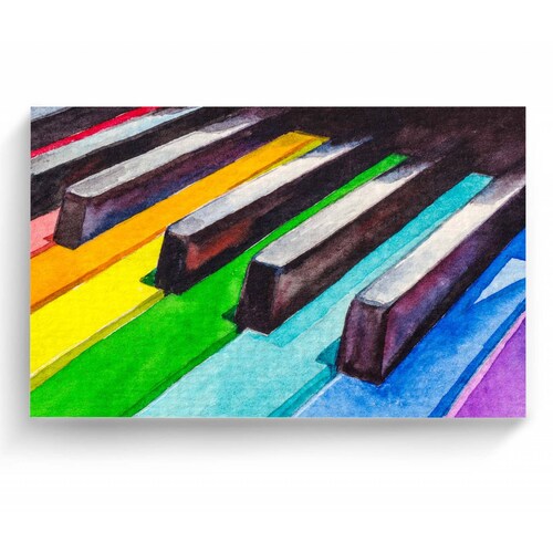 Cuadro Decorativo Canvas Piano en colores 45x30