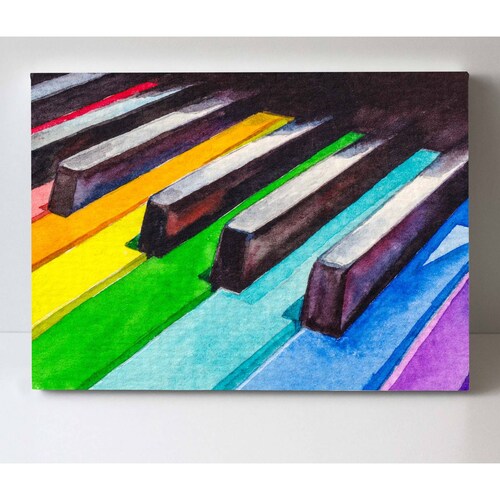 Cuadro Decorativo Canvas Piano en colores 45x30