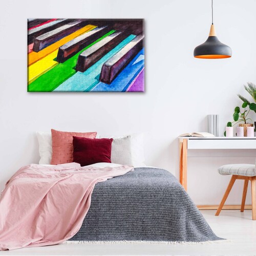 Cuadro Decorativo Canvas Piano en colores 45x30